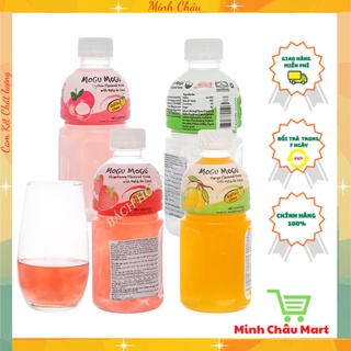 Nước uống có thạch dừa Mogu Mogu vị xoài , dâu, đào, Nho. Dưa Hấu 320ml