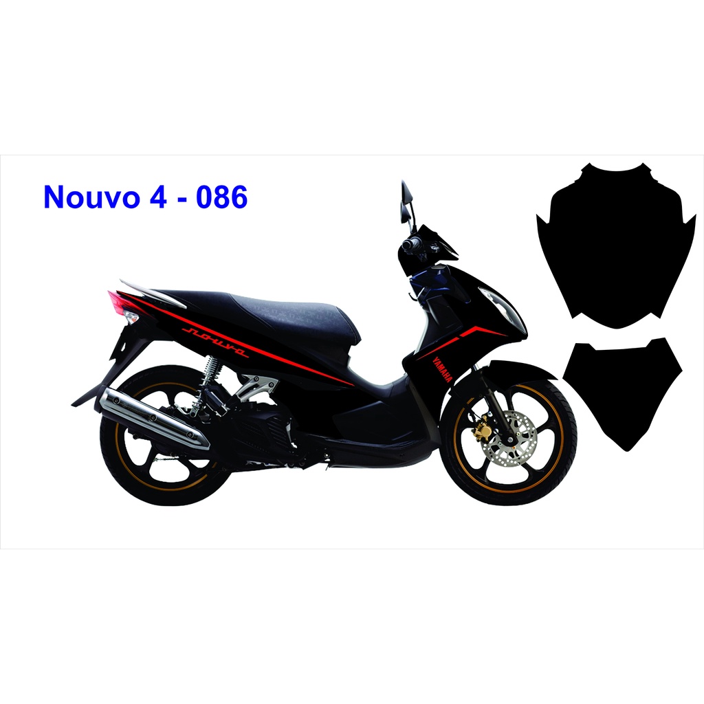 Tổng Hợp 9 Mẫu Tem Trùm Nouvo LX Đen Chỉ Đỏ