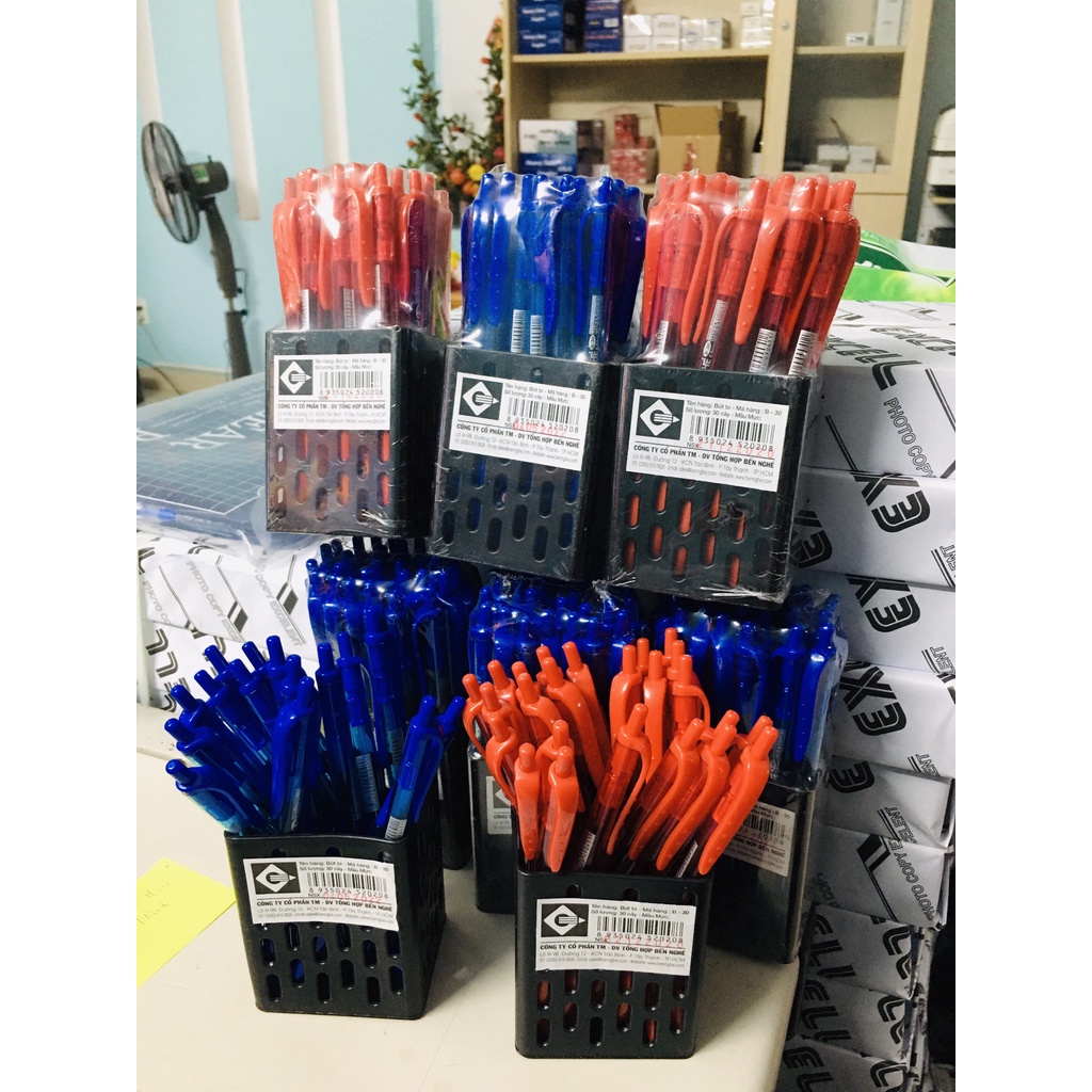 RỔ 30 CÂY Bút bi Bến Nghé B30 ngòi bi 0.8mm
