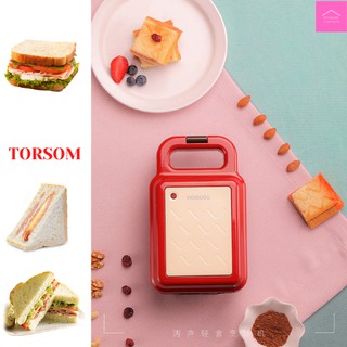 Máy nướng bánh mì Sandwich bánh kẹp đa năng TORSOM gồm 4 bộ khuôn