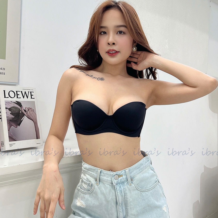 Áo Ngực Không Dây Mặc Hở Lưng IBRA'S STORE Áo Ngực Mặc Váy Cưới, Đầm Chống Tụt Siêu Nhẹ, Bra Lót Dán Tàng Hình IBRA A32