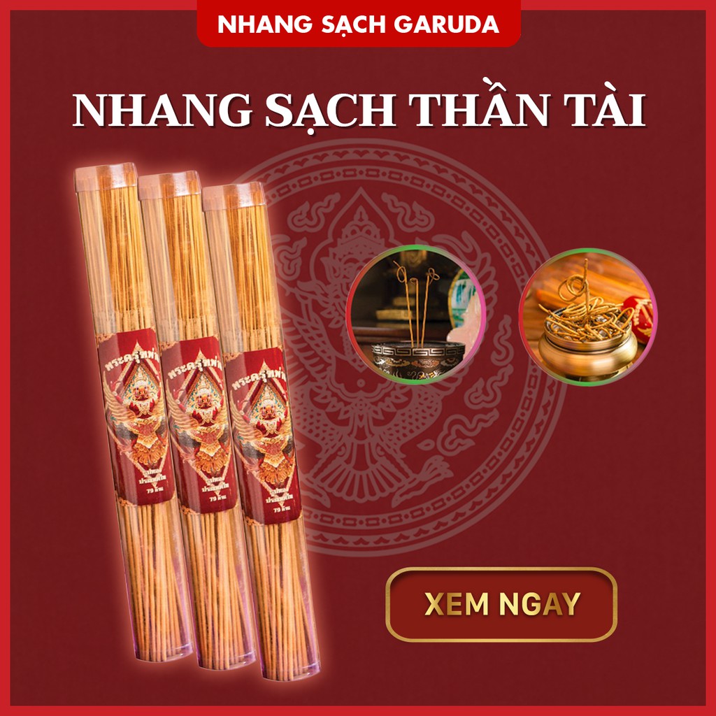 Nhang không khói Garuda nhang sạch không độc thắp nhang cuốn tàn hình đồng xu có ánh vàng thích hợp cho Phong Thủy