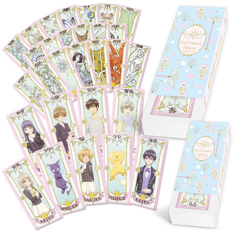 Hộp thẻ bài pháp thuật Clear Card Clow Cardcaptor Sakura Thủ lĩnh thẻ bài thẻ bài pha lê Tarot xinh xắn