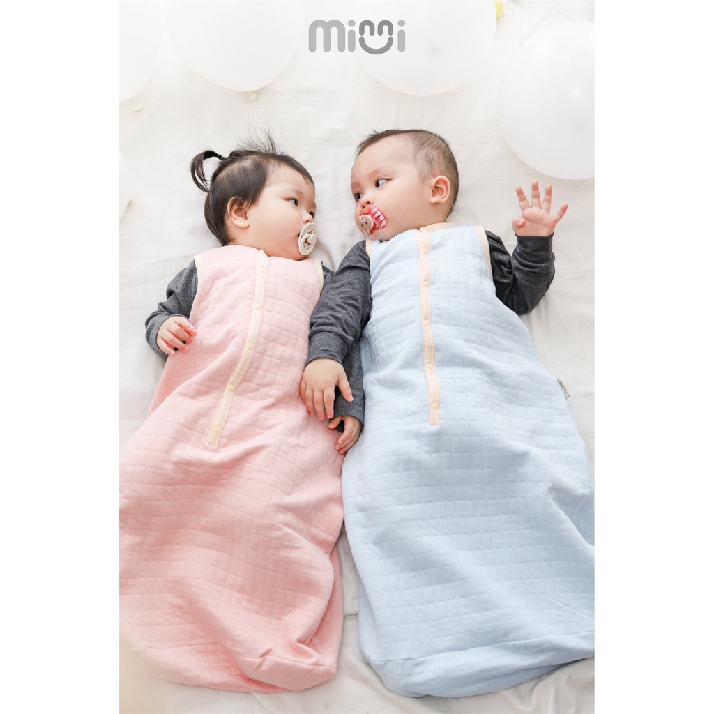 Túi ngủ cho bé Ualarogo 0-4 tuổi giúp bé ngủ ngon giữ ấm cotton thông thoáng cúc bấm hở tay 9504