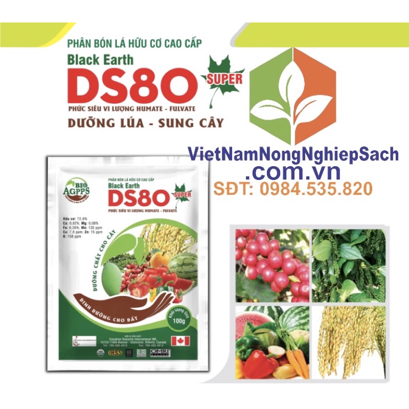 DS 80 PH ÂN BÓN HỮU CƠ CA O CẤ P 100GR