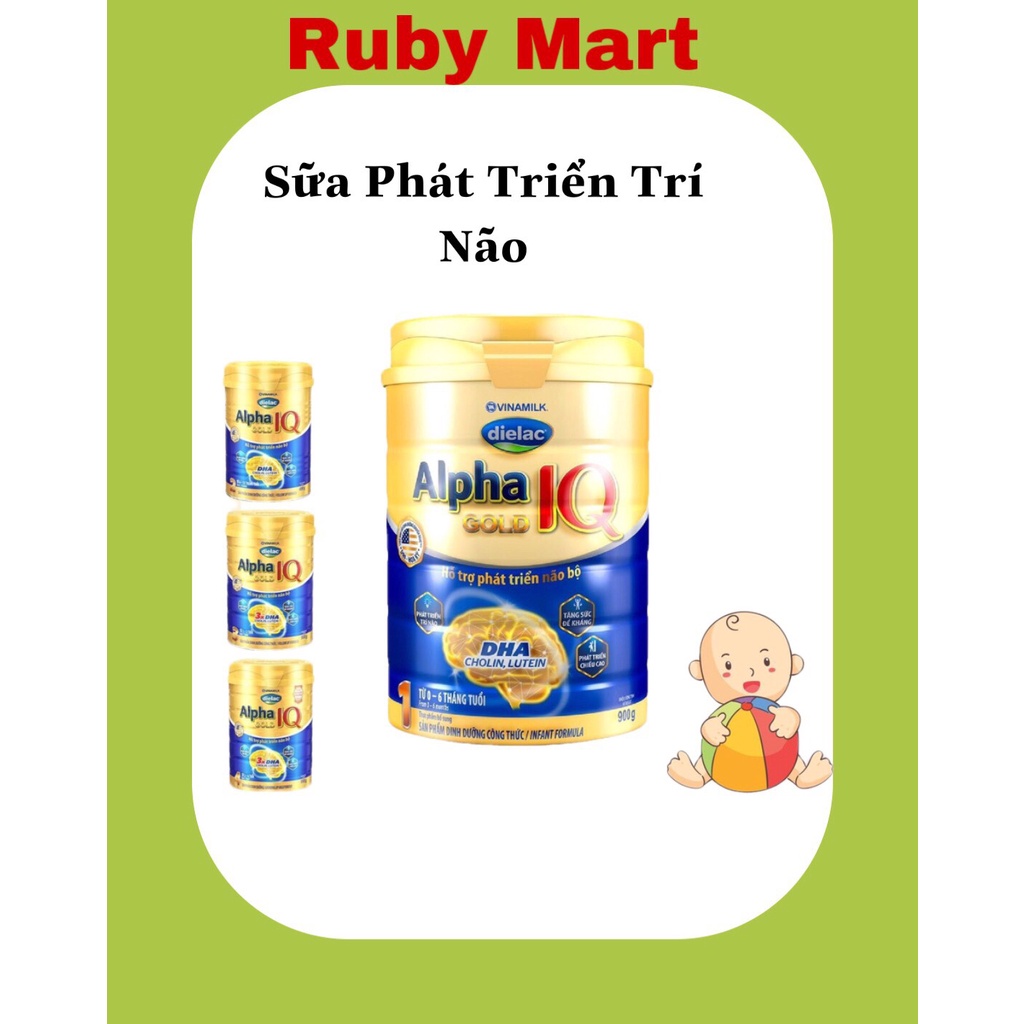 Sữa bột Vinamilk Dielac Alpha Gold IQ 1,2,3,4 lon 900g