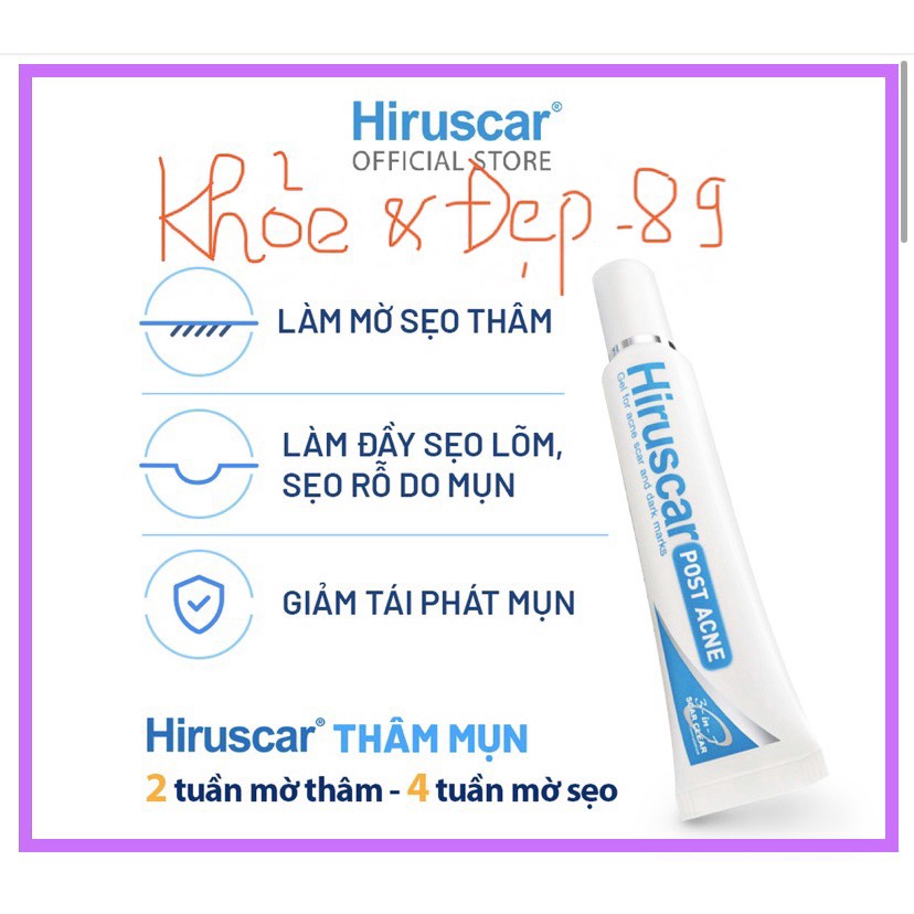 GEL LÀM MỜ SẸO MỤN VÀ THÂM MỤN - HIRUSCAR POST ACNE - TYPE 5 GRAM