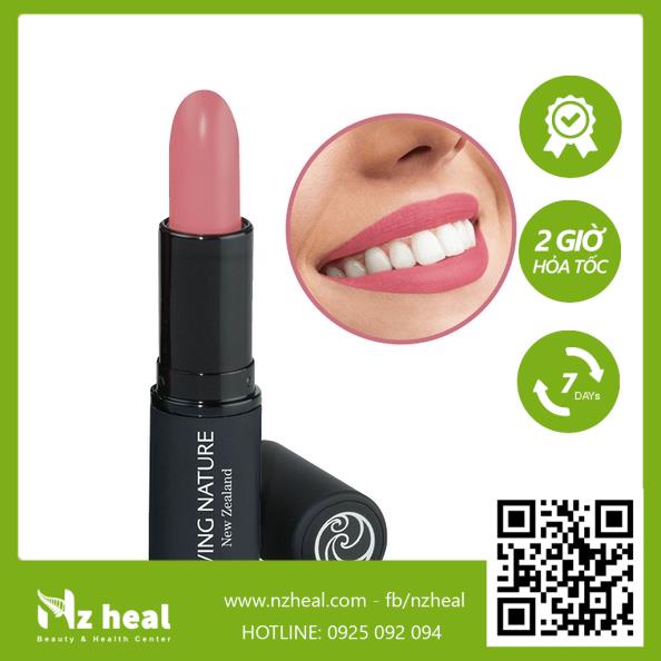 [Hỏa tốc] Son Môi Organic Màu Hồng Đào Living Nature Lipstick Laughter 05