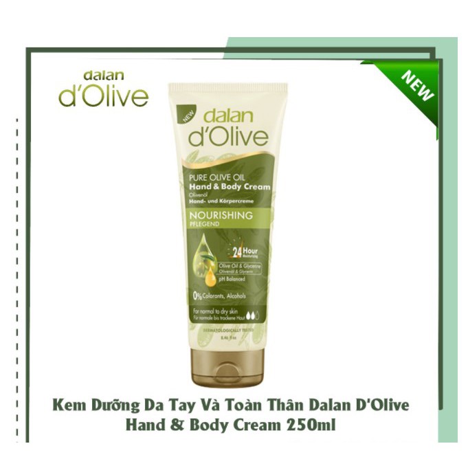 Kem Dưỡng Da Tay Và Toàn Thân Dalan Olive Oil 250ml Chính Hãng