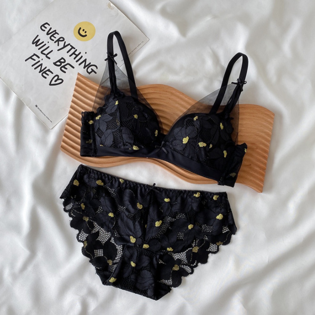 Bộ đồ lót ren sexy gợi cảm không gọng đẹp cao cấp, bộ trang phục nội y phối ren nâng ngực quyến rũ cho nữ LOT515 | BigBuy360 - bigbuy360.vn