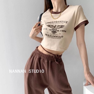 Áo Croptop Aimee&Qamdice thắt dây eo