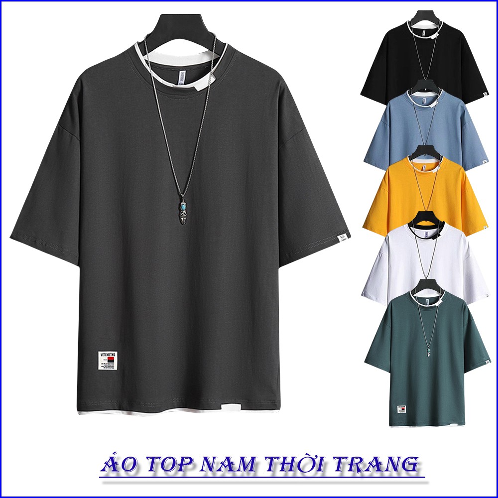 Áo Thun Nam Trơn Basic Ngắn Tay Cổ Tròn Đơn Giản Style Hàn Quốc ZENKODLMEN AO TOP NAM 90000162