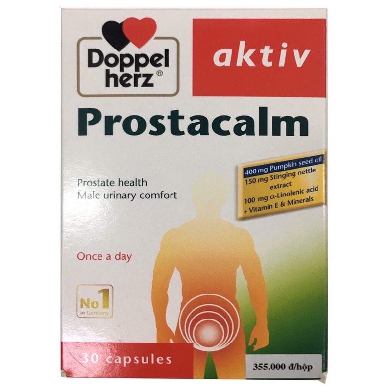 PROSTACALM - Hỗ Trợ Phì Đại Tiền Liệt Tuyến doppelherz doppel hez đức
