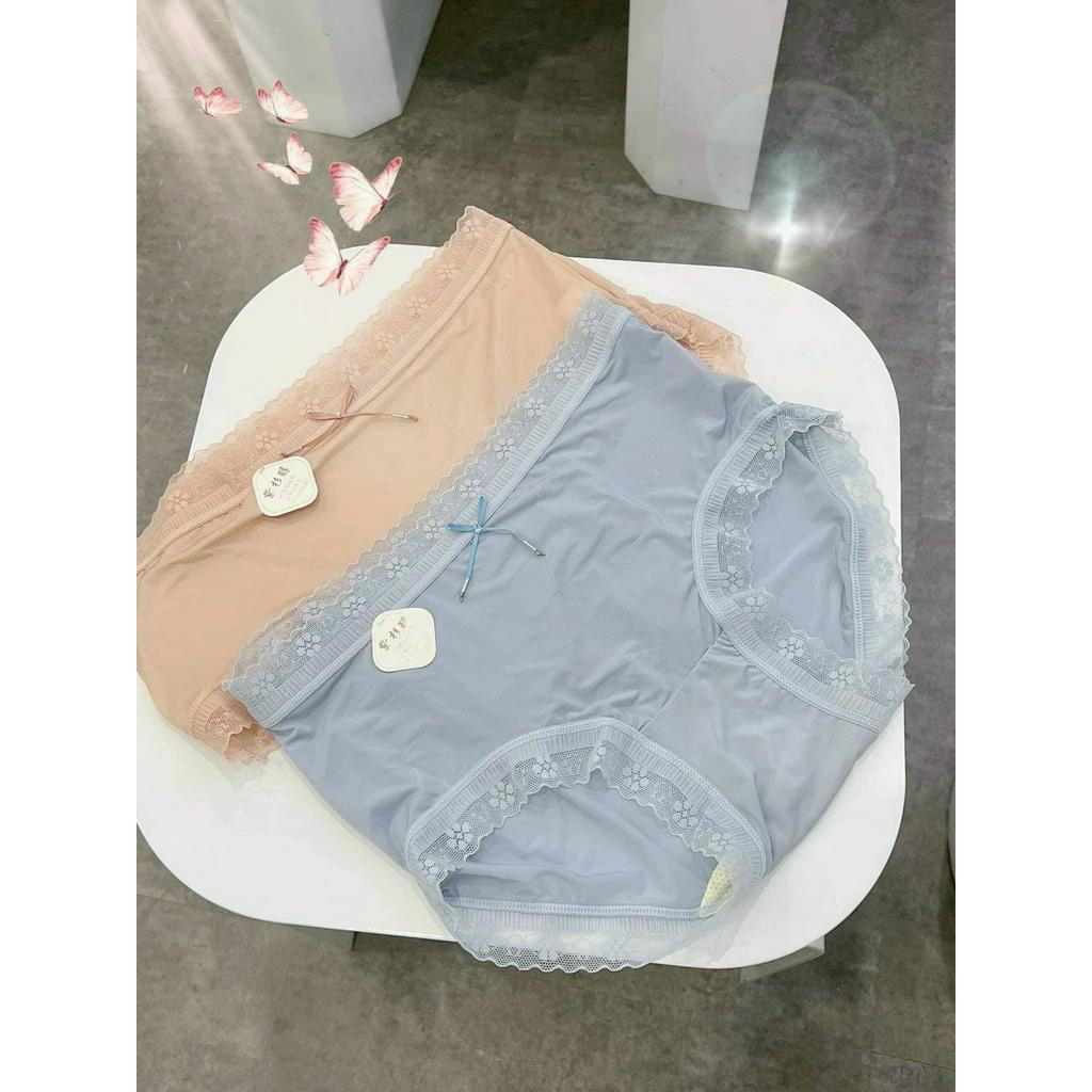 Quần Lót Nữ ❤️Quần Lót Su Lụa Lạnh Cao Cấp Phối Viền Hoa Mềm Mại Kháng Khuẩn 2219