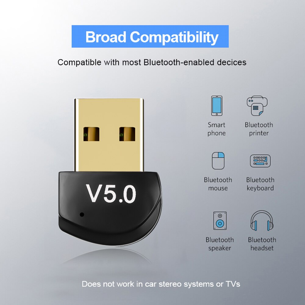 USB Bluetooth Dongle 5.0 giúp máy tính bàn, máy tính cây, Laptop thu phát sóng bluetooth