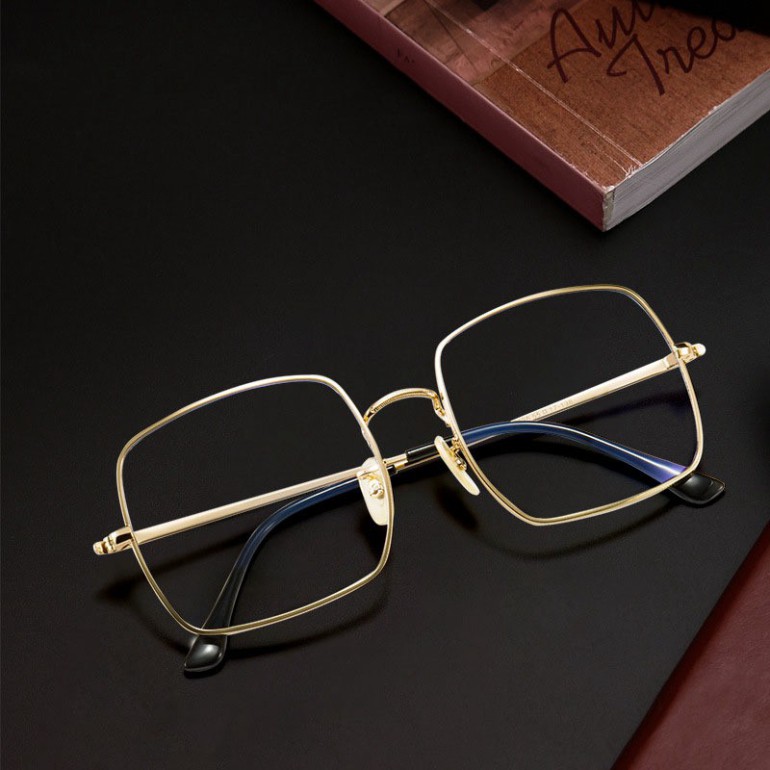 Mắt kính thời trang Eyes Light T5239 gọng kính cận kim loại mắt vuông hot trend