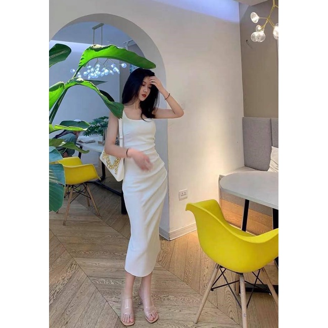 Váy Hai Dây Tanktop Ba lỗ Eclipse Clothing Chất Umi Co Giãn Xếp Li Eo Tôn Dáng & Quyến Rũ