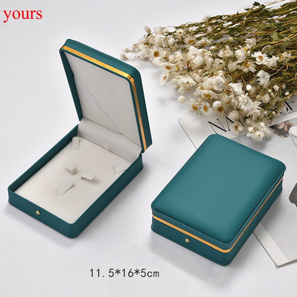 YOURS High Quality Leather Jewelry Box Ring Pair Ring Earrings Necklace Bracelet Box Jewlery Organizer