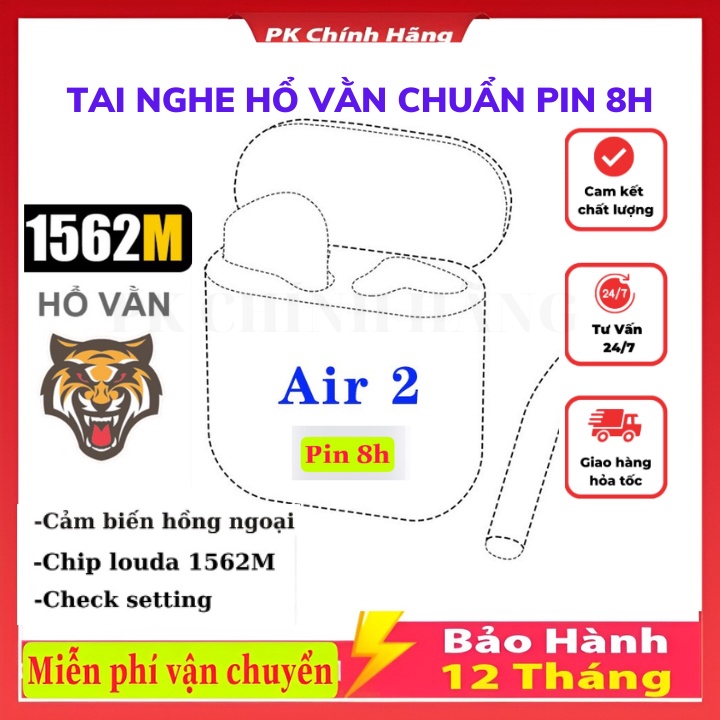 Tai Nghe Bluetooth Hổ vằn Bản Cao Cấp CHIP LOUDA 1562M,Âm thanh cực hay, Pin trâu CHUẨN 8H dùng cho IOS Và Android