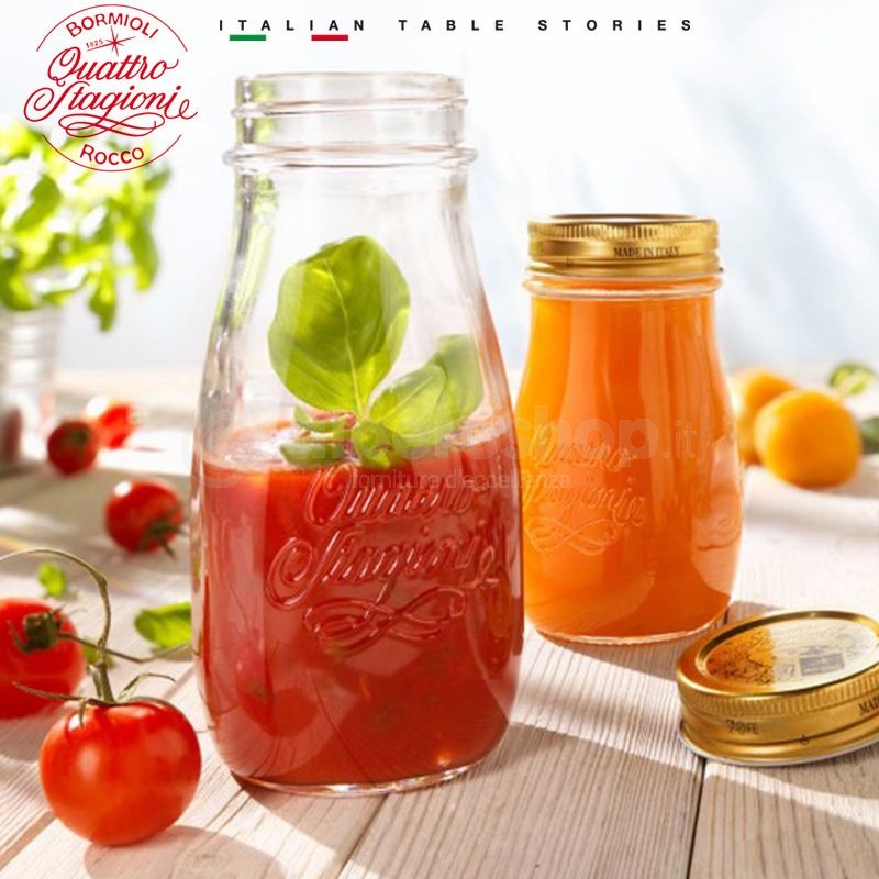 Combo 3 nắp vặn hũ thủy tinh Quattro - Bormioli Rocco - đường kính 56mm