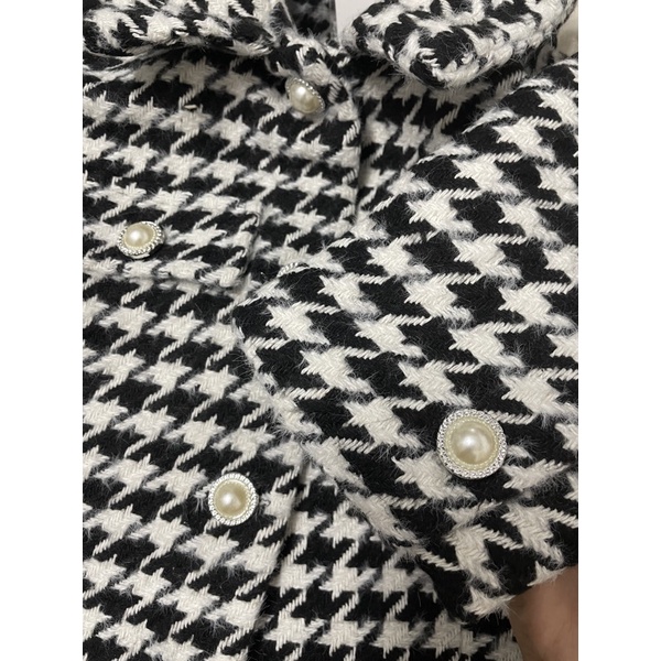 (SẴN) LalaClothing Bộ dạ ngắn họa tiết kiểu răng sói chuẩn loại đẹp