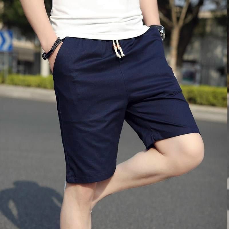 Quần short kaki unisex nam nữ lưng thun co giãn, kiểu dáng thể thao ngày hè