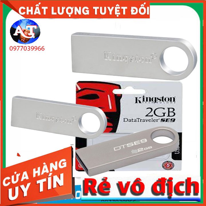 USB 2.0 Kingston SE9 2GB Đủ dung lượng đủ định dạng FAT NTFS