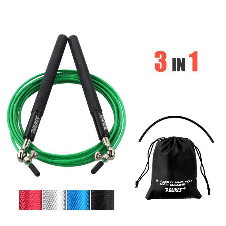 Dây Nhảy Giảm Cân Tay Nắm Hợp Kim Nhôm Cao Cấp, Dây Nhảy Thể Lực AOLIKES