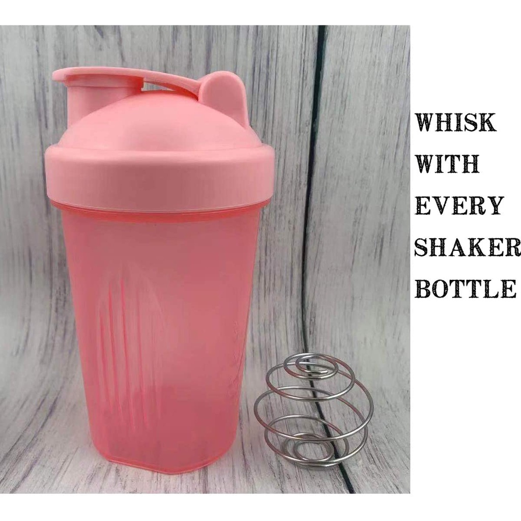Bình lắc pha đồ uống thể thao 400ml khuấy bột protein váng sữa bằng nhựa nhỏ gọn ngoài trời