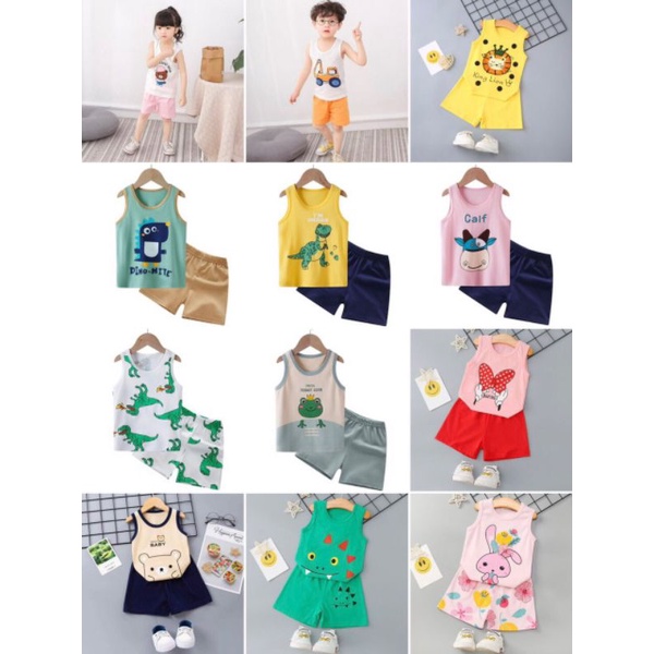 Bộ ba lỗ chỗ bé - Hàng Quảng Châu -Bộ cotton cho bé.