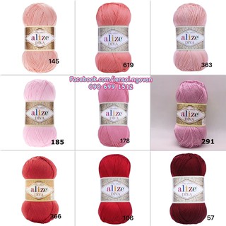 Combo 10 cuộn sợi hè Alize Diva Thổ Nhĩ Kì