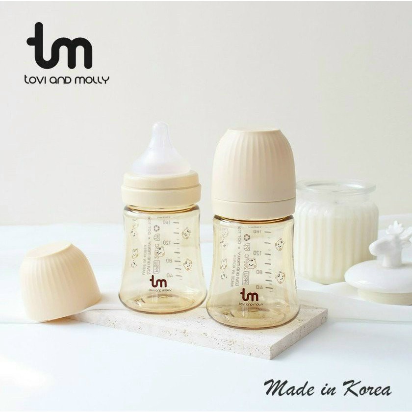Bình sữa, bình hút PPSU Tovi and Molly Hàn Quốc cho bé 180ml và 280ml