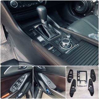 Ốp nội thất , cần số Cacbon  Mazda 3 FL 2017 - 2018