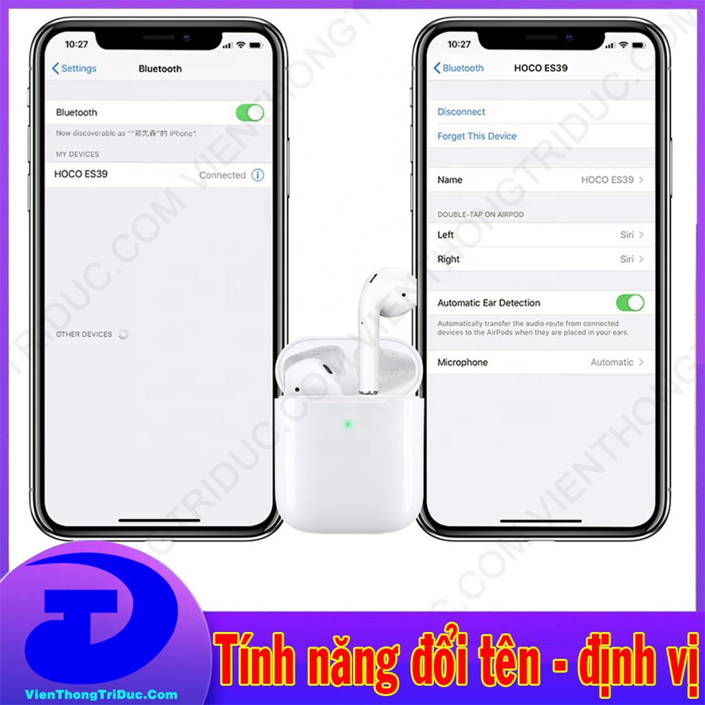 Tai Nghe Bluetooth 5.0 Hoco ES39 / ES32 Plus & Lanex LEP-W12 - Pin Lâu - Âm Thanh Hay- Hỗ Trợ Pop-up - Định Vị - Đổi Tên | BigBuy360 - bigbuy360.vn