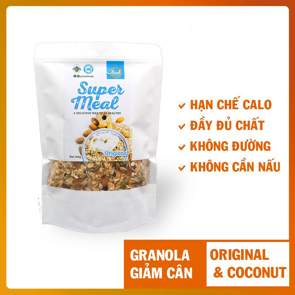 Ngũ cốc yến mạch Granola 7 loại hạt, ngũ cốc giảm cân không đường, giảm mỡ - Cela detox