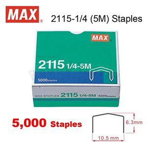 Kim cong Max HD-2115 1/4 5M - Hộp 5.000 kim Max Staples
