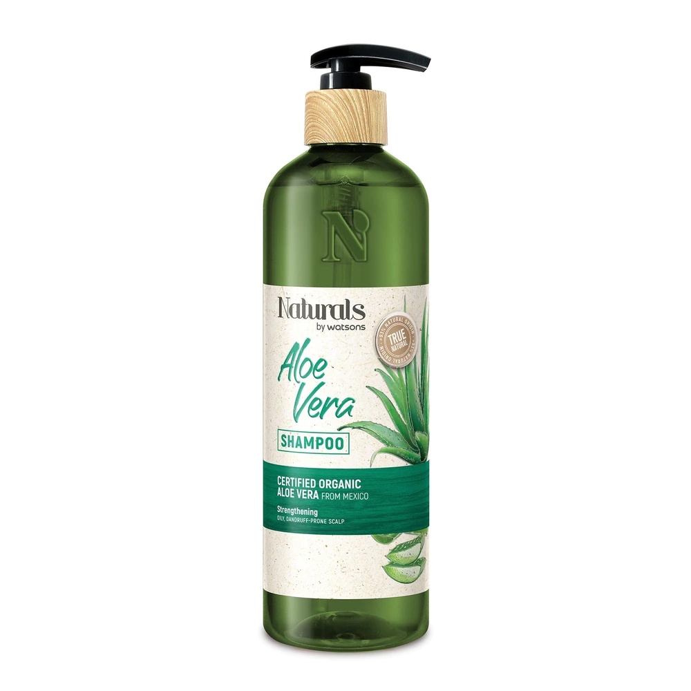 Dầu Gội Naturals By Watsons True Natural Aloe Vera Chiết Xuất Lô Hội 490ml