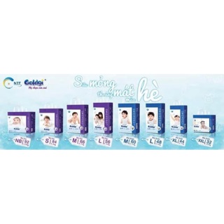 Bỉm dán/quần goldgi nhật phiên bản nâng cấp(NB92/S84/M66/MQ60/LQ48/XlQ44/XXL32)