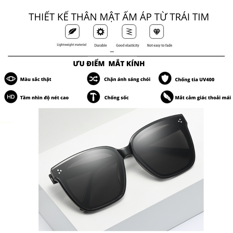 Kính râm thời trang cao cấp chống tia uv phong cách ulzzang dành cho nam nữ