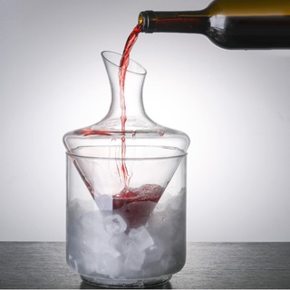 Bình thở vang pha lê ALAN DECANTER 1000ml (Xô đá + bình rời)
