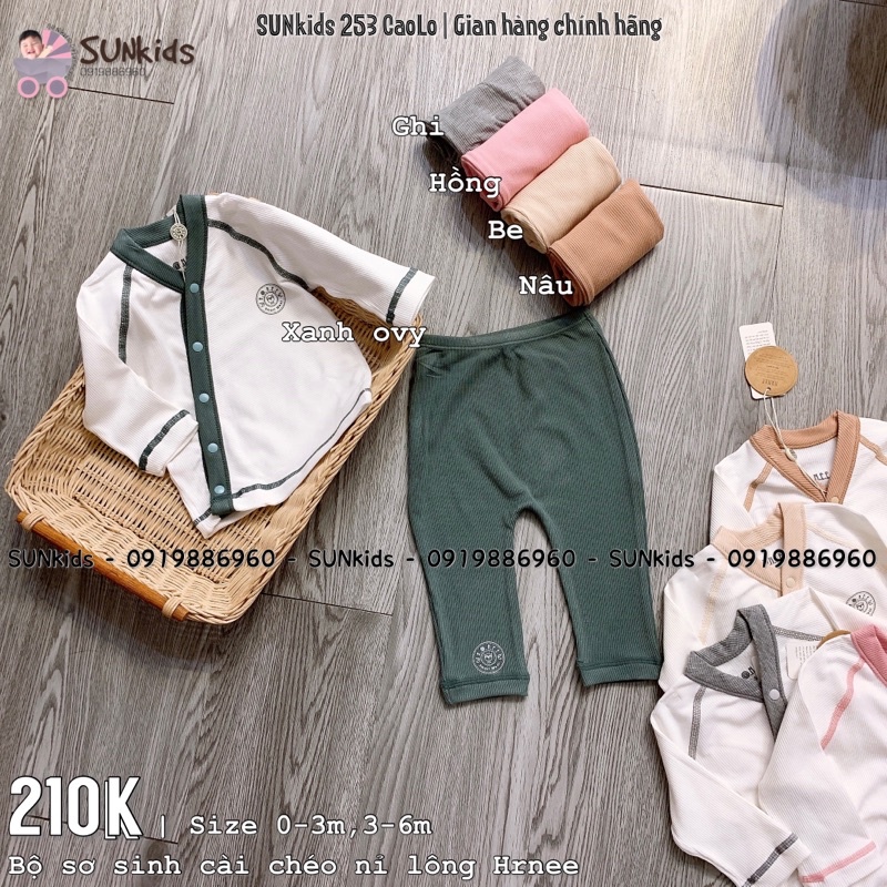 Bộ cài chéo kimono nỉ lông Hrnee 2021