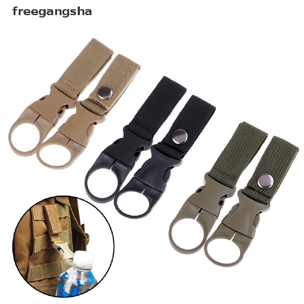 [FREG] 2pcs Multifunction Water Bottle Buckle Webbing Backpack Hanger Hook Holder FDH