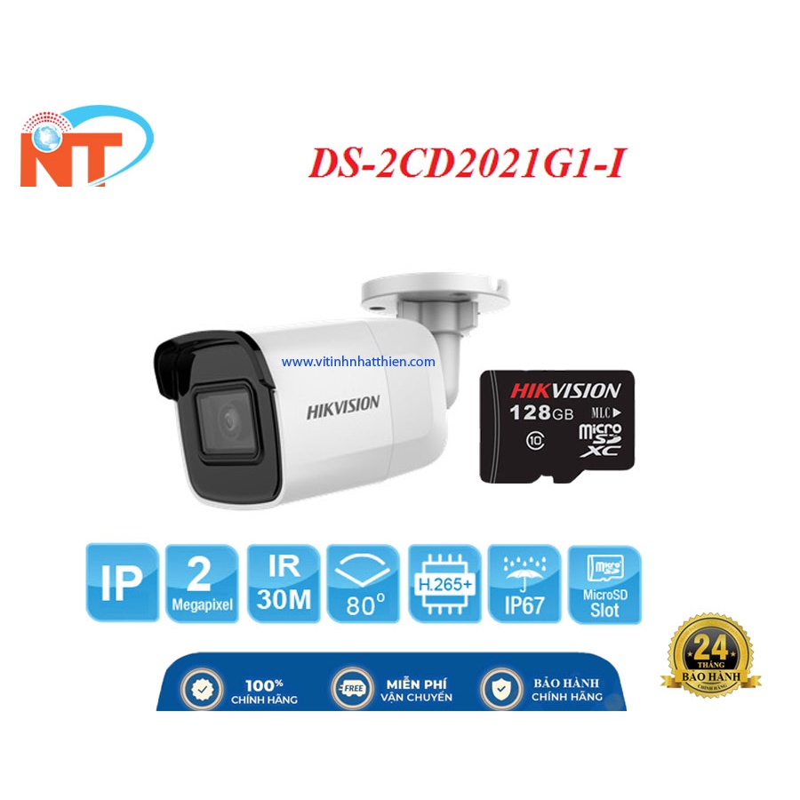 CAMERA IP HỒNG NGOẠI HIKVISION DS-2CD2021G1-I 2.0 MEGAPIXEL