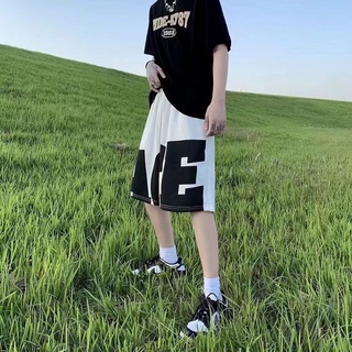✦AFFLIGA✦ Quần Short Thể Thao Lưng Vừa Dáng Rộng Thoáng Khí In Họa Tiết Graffiti Phong Cách Đường Phố Mùa Hè Cho Nam
