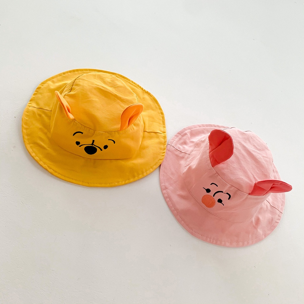 Áo liền quần ngắn tay in hoạt hình + mũ dễ thương thời trang mùa hè cho bé sơ sinh