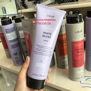 ✅[Lakme_chính hãng]  HẤP DẦU GIỮ BÓNG CHO TÓC SÁNG LAKME White Silver Lakme Teknia 250ml New 2020