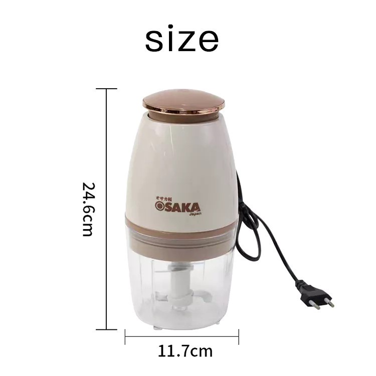 Máy xay thịt osaka, máy xay sinh tố mini đa năng nắp đồng Chính hãng