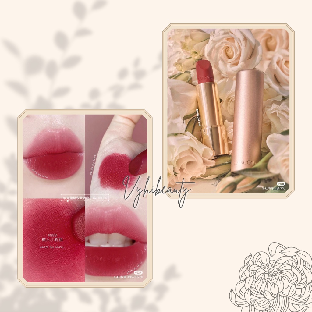 Son Lancome L'absolu Rouge Intimatte vỏ bạc