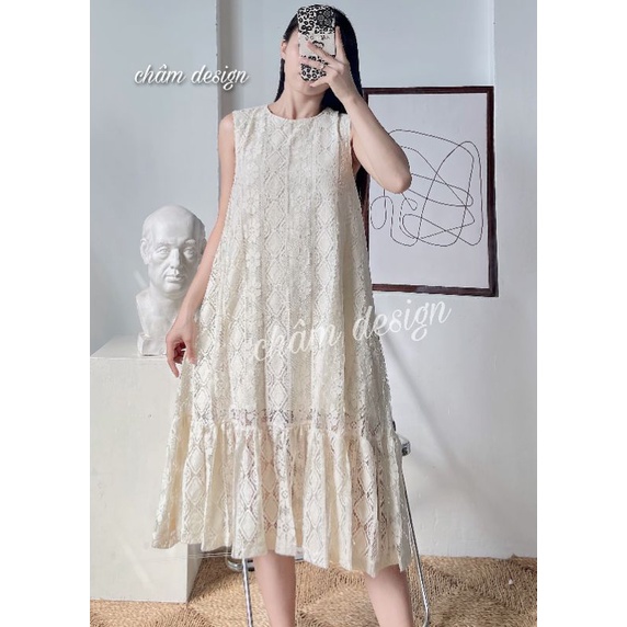 váy suông ren sợi mềm 2 lớp , hàng thiết kế độc quyền tại shop