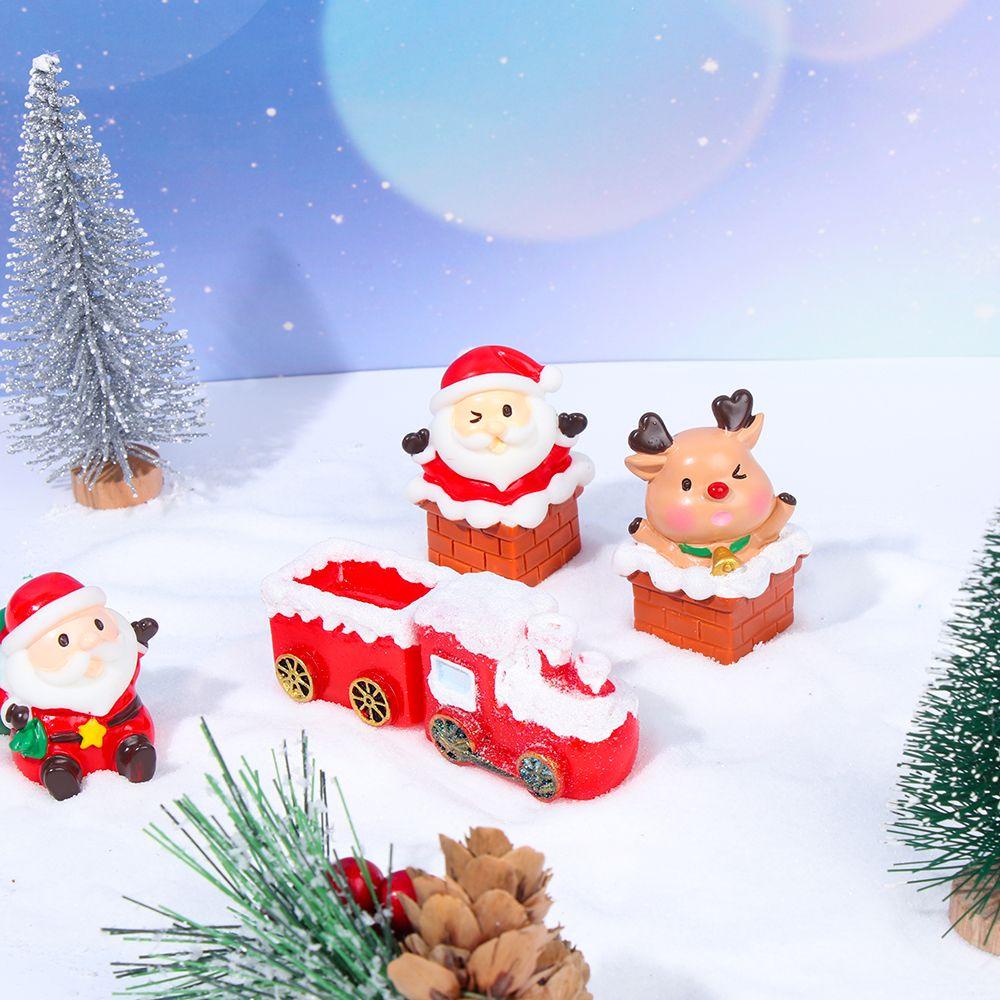 ZAIJIE24 Xe Lửa Mini Có Đèn Led Trang Trí Giáng Sinh